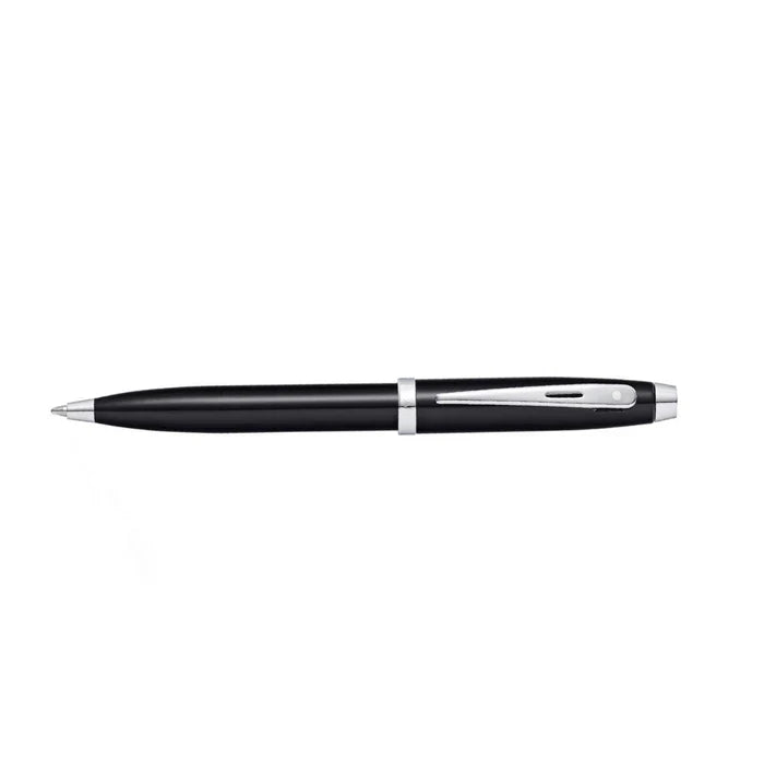 Sheaffer 100 Bolígrafo en Negro Brillante con Acabados en Cromo