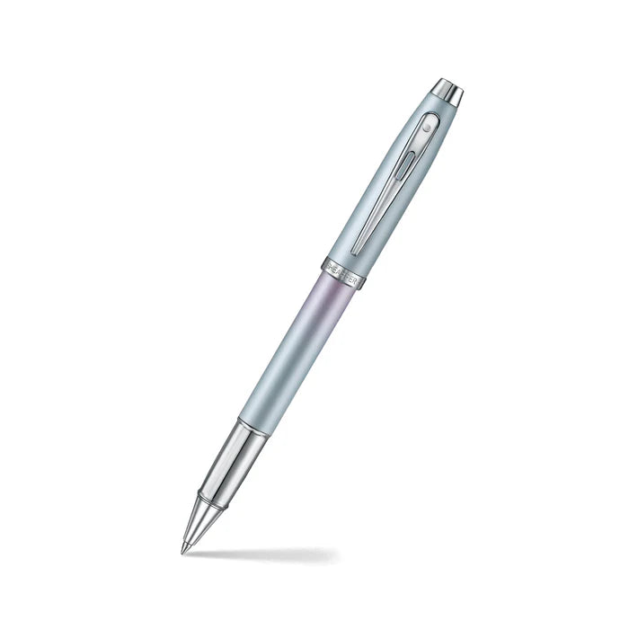 Sheaffer 100 9376 Expressions Pluma Rollerball en Degradado Azul y Rosa Perlizado con Acabados en Cromo