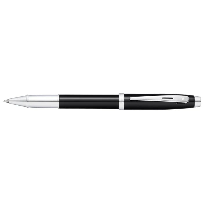 Sheaffer 100 Pluma Rollerball en Negro Brillante con Acabados en Cromo