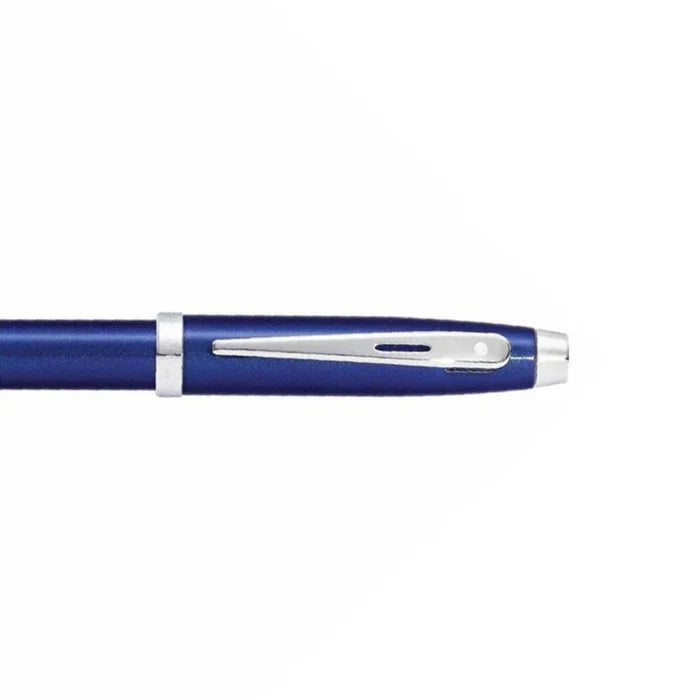 Sheaffer 100 Pluma Fuente en Azul Brillante con Acabados en Cromo