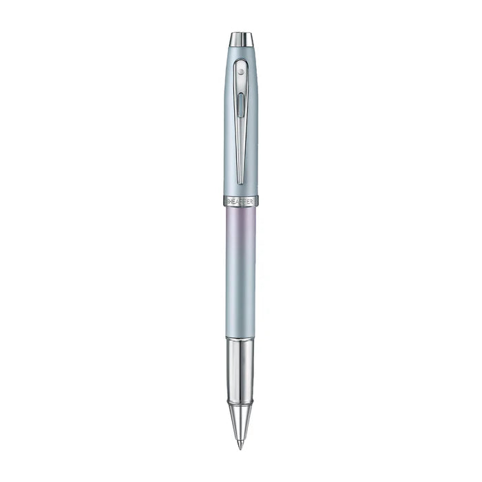 Sheaffer 100 9376 Expressions Pluma Rollerball en Degradado Azul y Rosa Perlizado con Acabados en Cromo