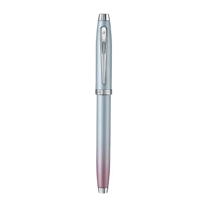 Sheaffer 100 9376 Expressions Pluma Rollerball en Degradado Azul y Rosa Perlizado con Acabados en Cromo