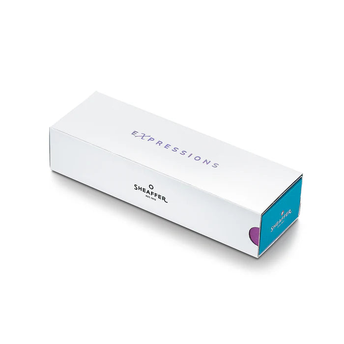Sheaffer 100 9376 Expressions Pluma Rollerball en Degradado Azul y Rosa Perlizado con Acabados en Cromo