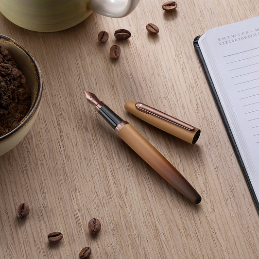 Sheaffer VFM 9428 Coffee Edition Pluma Fuente en Café Mate con Acabados PVD Café Regal