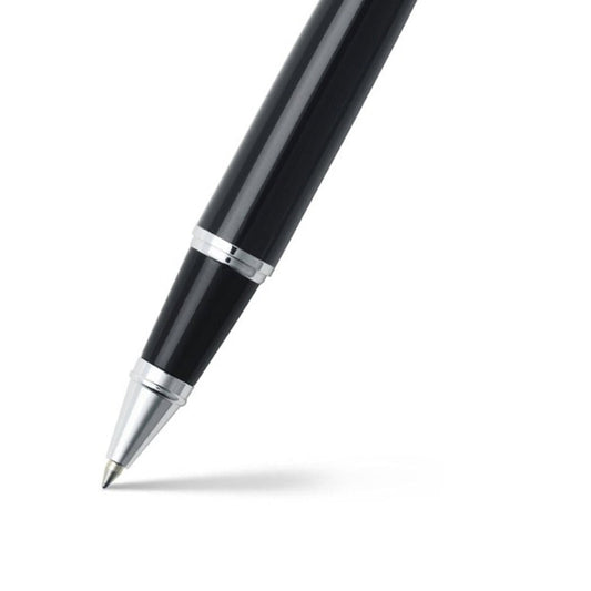 Sheaffer 300 Pluma Rollerball 9314 en Negro Brillante con Acabados en Cromo