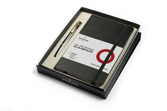 Set Sheaffer® 300 9343 Bolígrafo Negro Mate Laca con Cuaderno A5