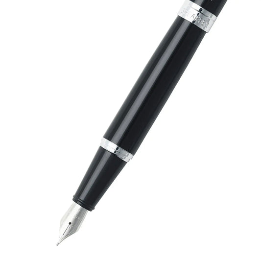Sheaffer 300 Pluma Fuente 9312 en Negro Brillante con Acabados en Cromo