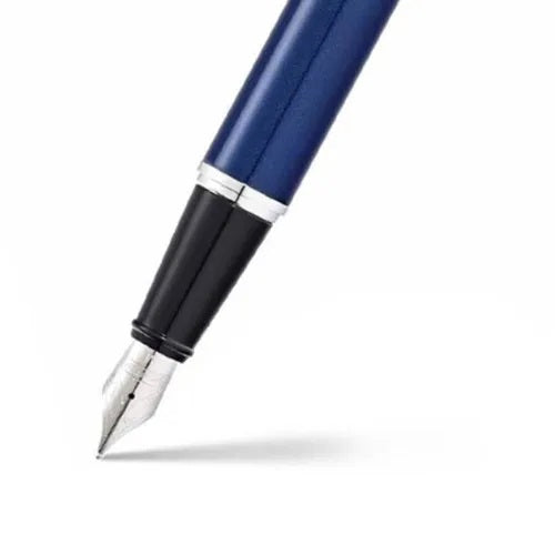 Sheaffer 300 Pluma Fuente 9341 en Azul Brillante con Acabados en Cromo