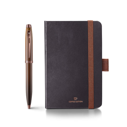 Set Sheaffer® 100 9374 Bolígrafo Café Mate, Edición Coffee con Cuaderno