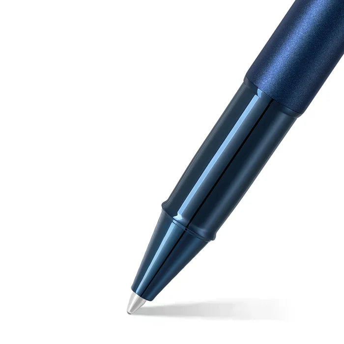 Sheaffer 100 9371 Pluma Rollerball en Azul Satinado con Acabados PVD Azules