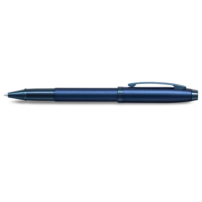 Sheaffer 100 9371 Pluma Rollerball en Azul Satinado con Acabados PVD Azules
