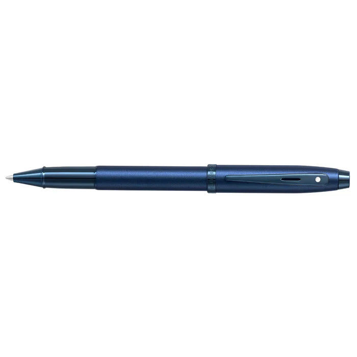 Sheaffer 100 9371 Pluma Rollerball en Azul Satinado con Acabados PVD Azules