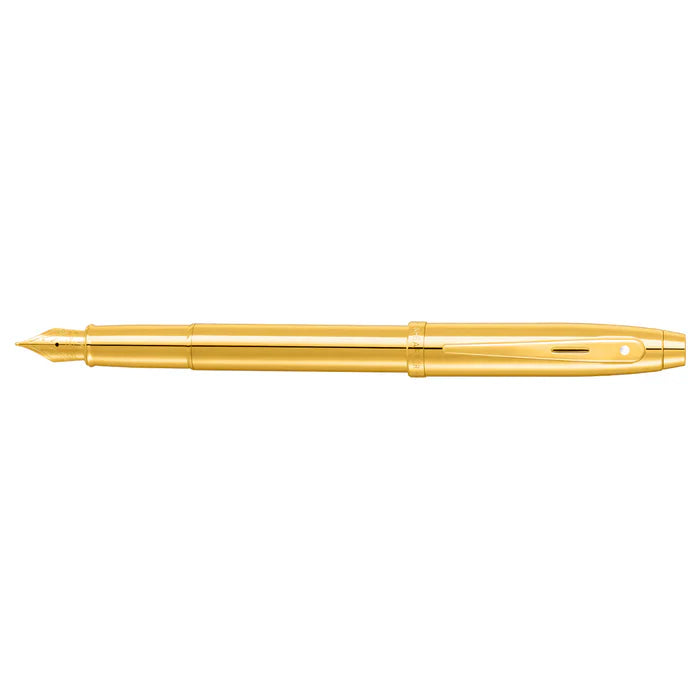 Sheaffer 100 9372 Pluma Fuente en PVD Dorado Brillante con Acabados PVD Dorados
