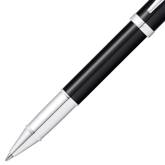 Sheaffer 100 Pluma Rollerball en Negro Brillante con Acabados en Cromo