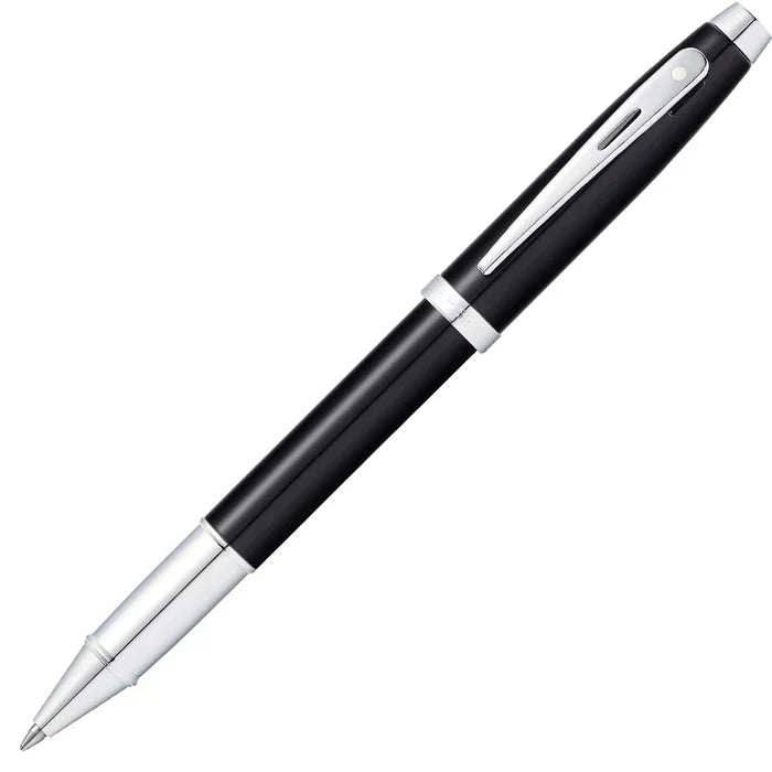 Sheaffer 100 Pluma Rollerball en Negro Brillante con Acabados en Cromo