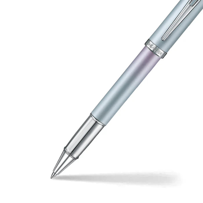 Sheaffer 100 9376 Expressions Pluma Rollerball en Degradado Azul y Rosa Perlizado con Acabados en Cromo