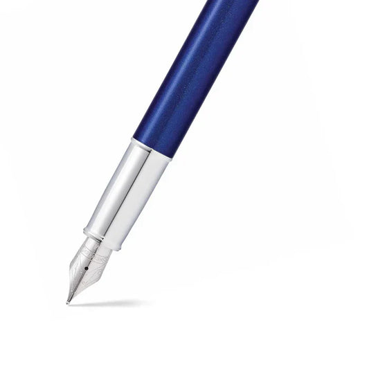 Sheaffer 100 Pluma Fuente en Azul Brillante con Acabados en Cromo