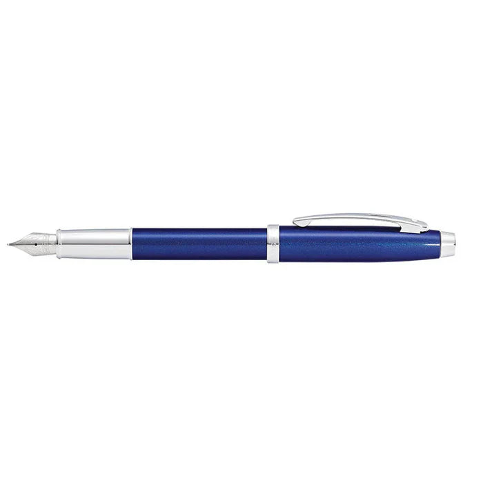 Sheaffer 100 Pluma Fuente en Azul Brillante con Acabados en Cromo