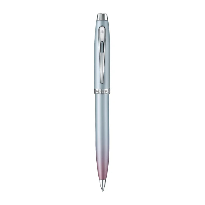 Sheaffer 100 9376 Expressions Bolígrafo en Degradado Azul y Rosa Perlizado con Acabados en Cromo