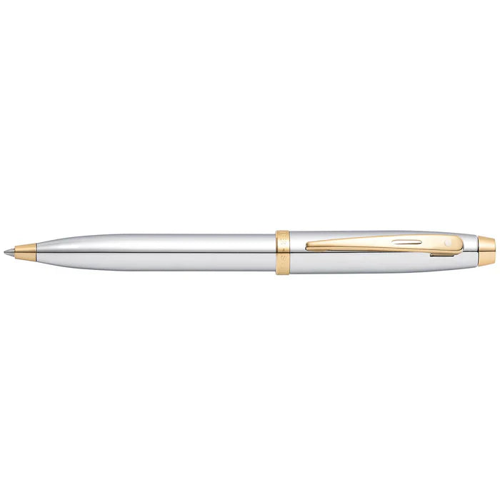 Sheaffer 100 Bolígrafo en Cromo con Acabados en Oro