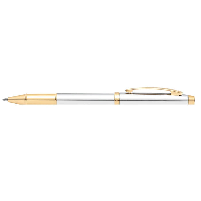 Sheaffer 100 Pluma Rollerball en Cromo con Acabados en Oro