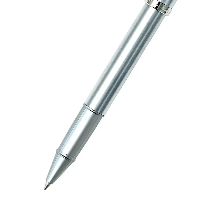 Sheaffer 100 Pluma Rollerball en Cromo Cepillado con Acabados en Cromo Brillante