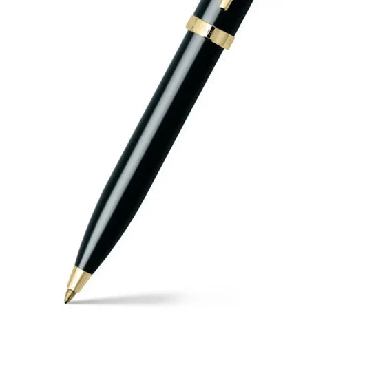 Sheaffer 100 Bolígrafo en Negro Brillante con Acabados en Oro