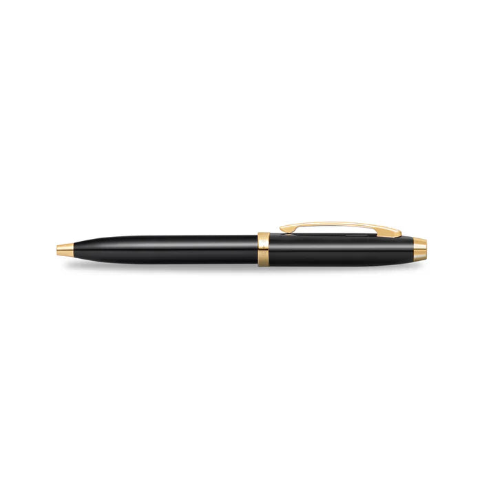 Sheaffer 100 Bolígrafo en Negro Brillante con Acabados en Oro