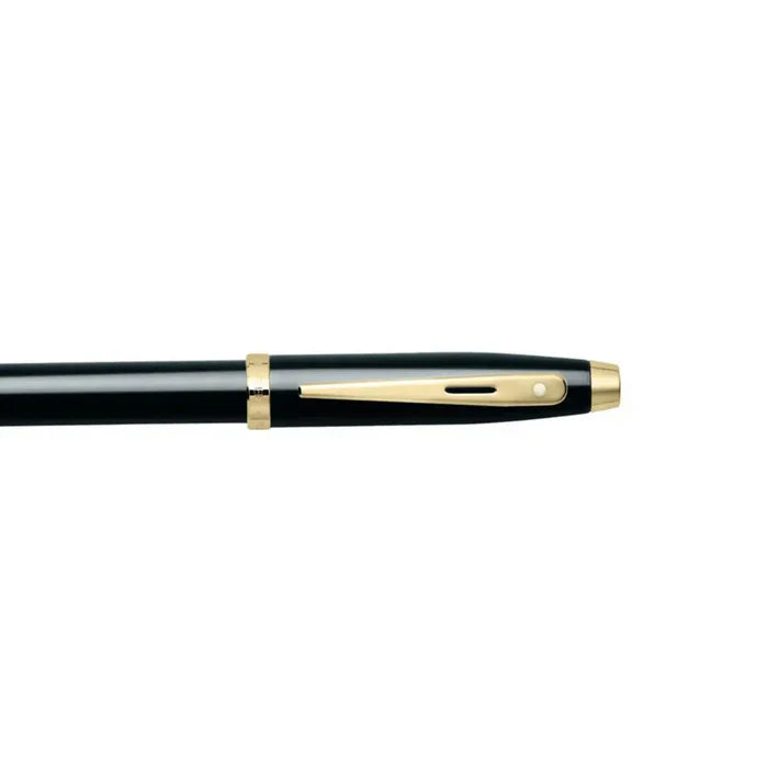 Sheaffer 100 Bolígrafo en Negro Brillante con Acabados en Oro