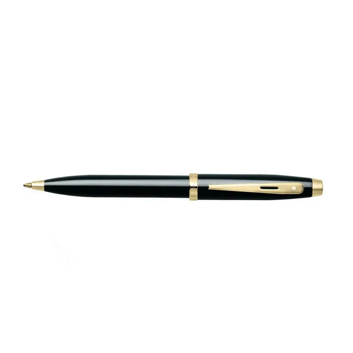 Sheaffer 100 Bolígrafo en Negro Brillante con Acabados en Oro