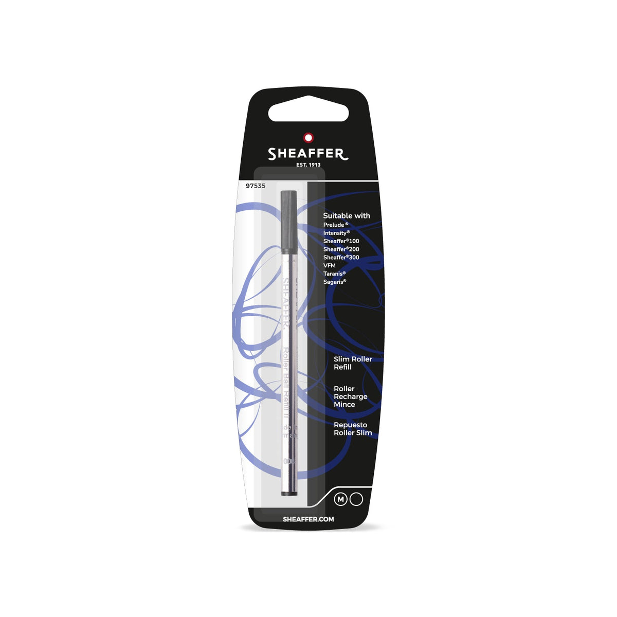 Repuesto Sheaffer® Rollerball Slim Negro Punto Medio