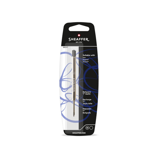 Repuesto Sheaffer® Bolígrafo (formato T) Negro Punto Medio