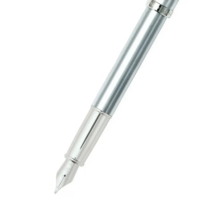 Sheaffer 100 Pluma Fuente en Cromo Cepillado con Acabados en Cromo