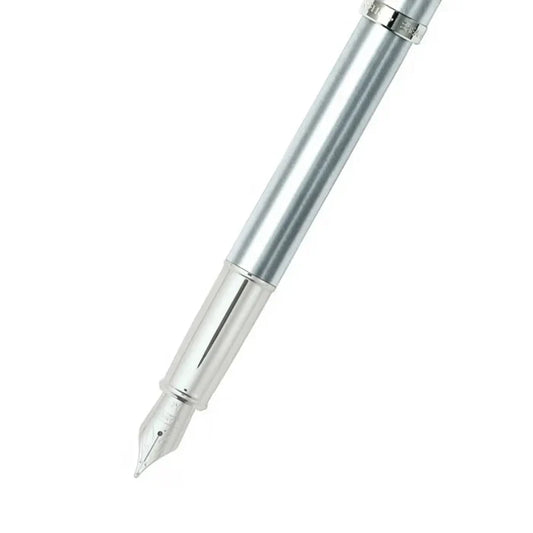Sheaffer 100 Pluma Fuente en Cromo Cepillado con Acabados en Cromo
