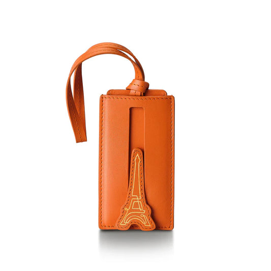 Sheaffer Emily in Paris Etiqueta de Equipaje en Cuero Plena Flor – Naranja