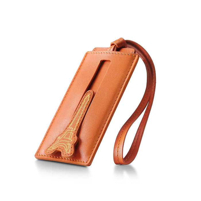 Sheaffer Emily in Paris Etiqueta de Equipaje en Cuero Plena Flor – Naranja