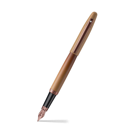 Sheaffer VFM 9428 Coffee Edition Pluma Fuente en Café Mate con Acabados PVD Café Regal