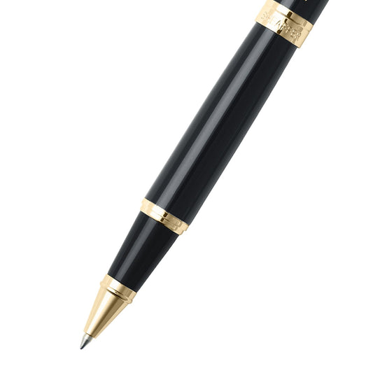 Sheaffer 300 Pluma Rollerball 9325 en Negro Brillante con Acabados en Oro