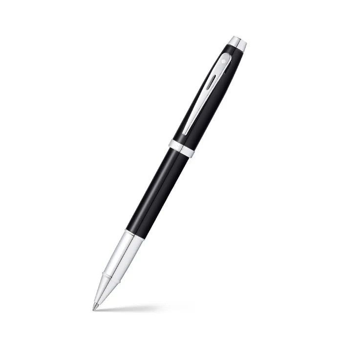 Sheaffer 100 Pluma Rollerball en Negro Brillante con Acabados en Cromo