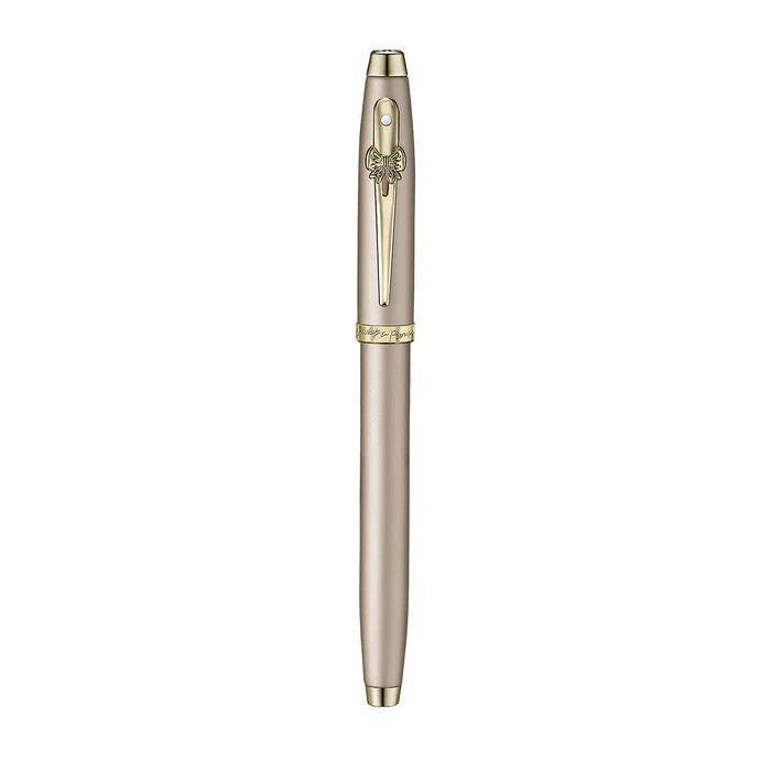 Sheaffer 100 Emily in Paris 9377 Pluma Rollerball en Oro Champaña con Acabados en Oro Champaña y Clip con Emblema en Forma de Moño