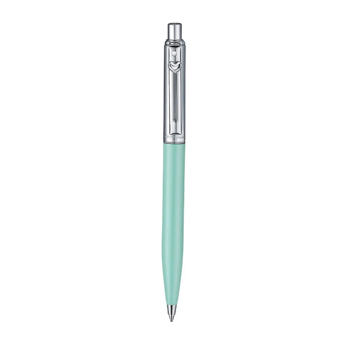 Sheaffer Sentinel Emily in Paris 321 Bolígrafo en Verde Mate con Acabados en Cromo y Clip con Emblema en Forma de Corazón