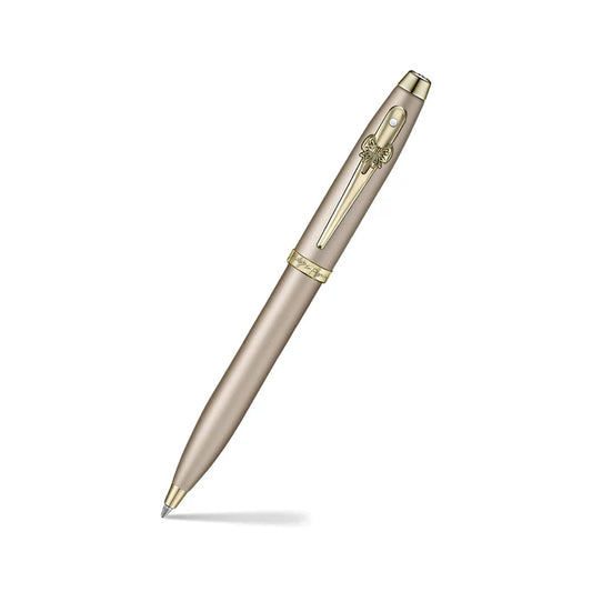 Sheaffer 100 Emily in Paris 9377 Bolígrafo en Oro Champaña con Acabados en Oro Champaña y Clip con Emblema en Forma de Moño