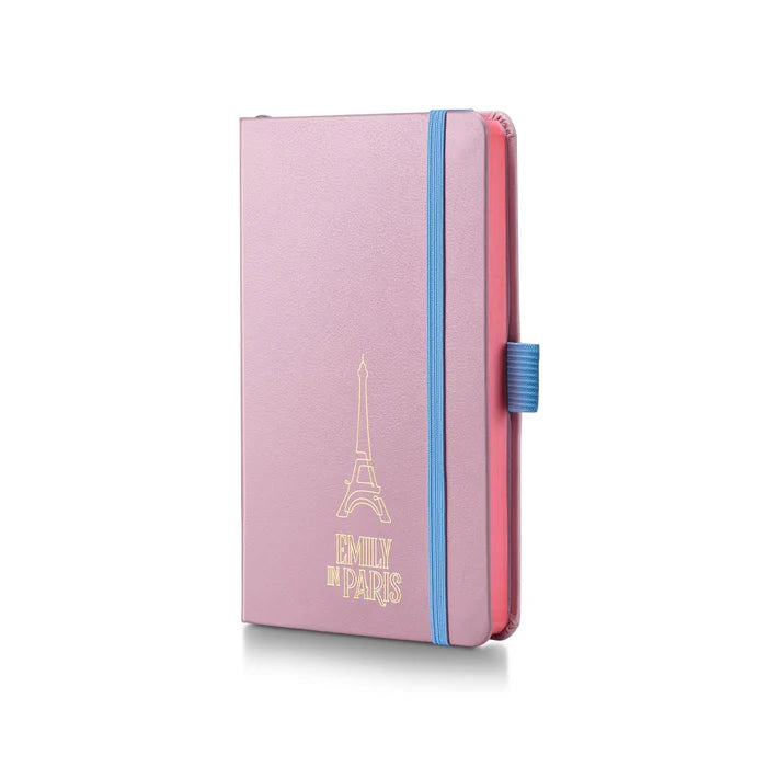 Set de Regalo Sheaffer con Emily in Paris: Bolígrafo Sentinel 321 Rosa Mate con Acabados en Cromo y Cuaderno Pequeño de Tapa Dura