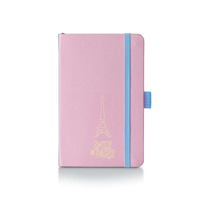Set de Regalo Sheaffer con Emily in Paris: Bolígrafo Sentinel 321 Rosa Mate con Acabados en Cromo y Cuaderno Pequeño de Tapa Dura