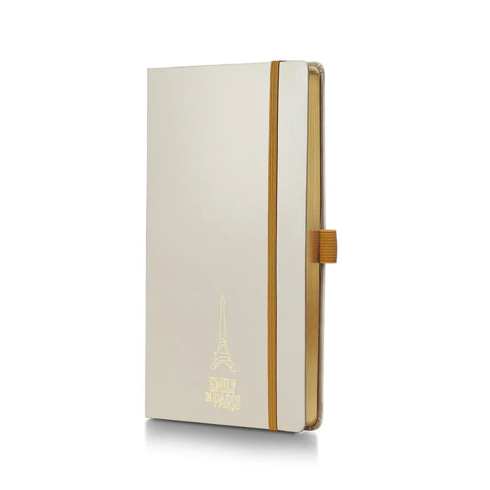 Sheaffer Emily in Paris Cuaderno Mediano en Beige con Papel Amigable con Tinta de 90 GSM y Torre Eiffel Grabada