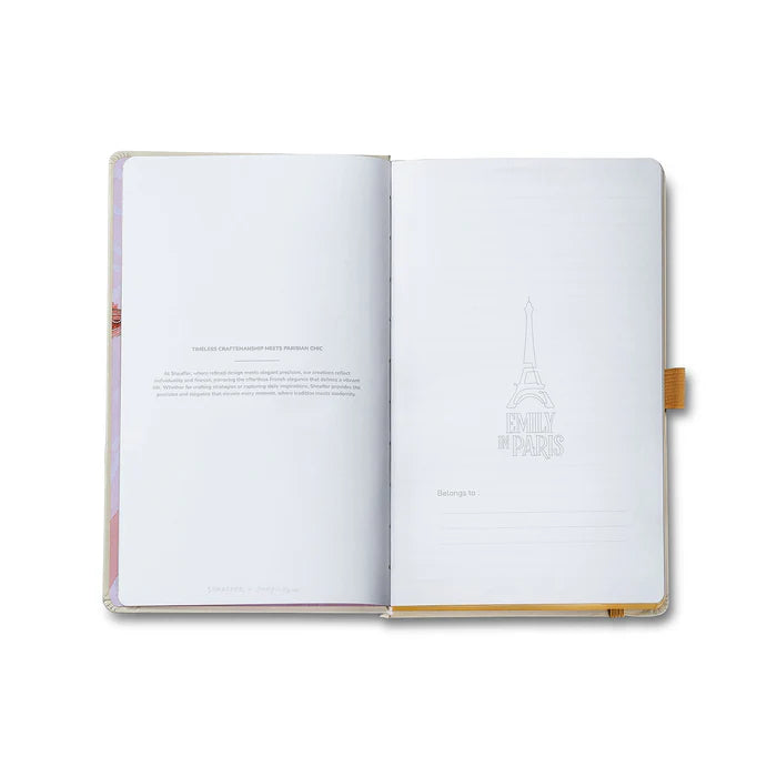 Sheaffer Emily in Paris Cuaderno Pequeño en Beige con Papel Amigable con Tinta de 90 GSM y Torre Eiffel Grabada