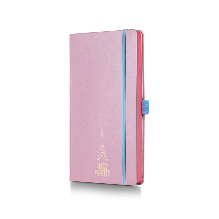Sheaffer Emily in Paris Cuaderno Mediano en Rosa con Papel Amigable con Tinta de 90 GSM y Torre Eiffel Grabada