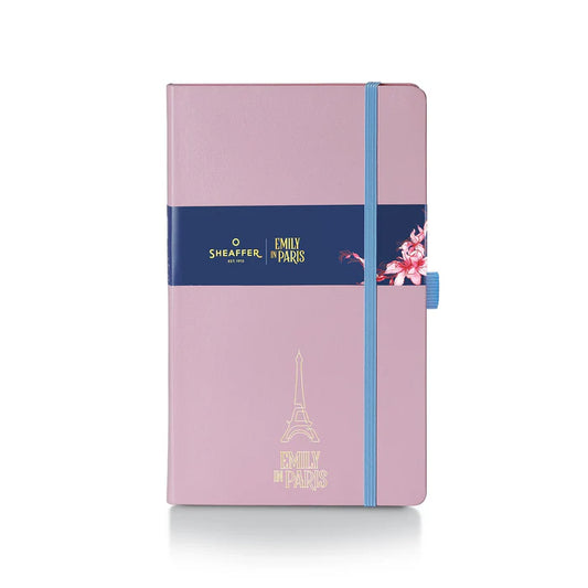 Sheaffer Emily in Paris Cuaderno Mediano en Rosa con Papel Amigable con Tinta de 90 GSM y Torre Eiffel Grabada