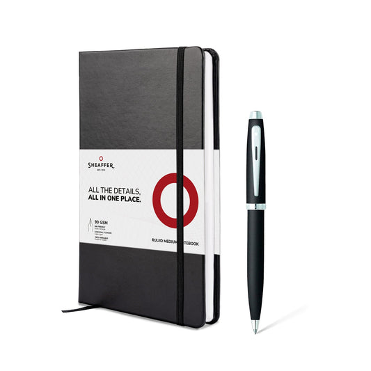 Set Sheaffer® 100 9317 Bolígrafo Negro Mate con Cuaderno A5