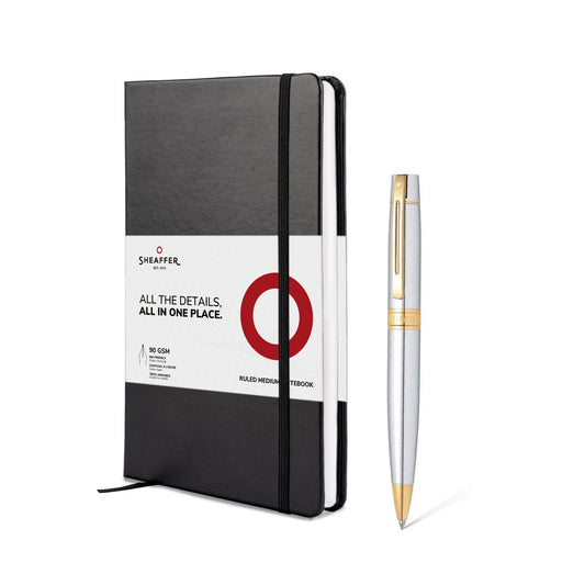 Set Sheaffer® 300 9343 Bolígrafo Negro Mate Laca con Cuaderno A5
